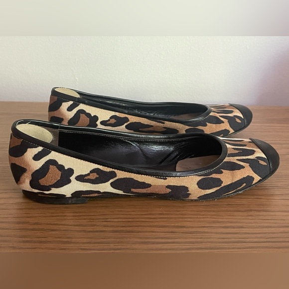 Giuseppe Zanotti 37.5 Leopard Cap Toe Flats - Picture 2 of 7